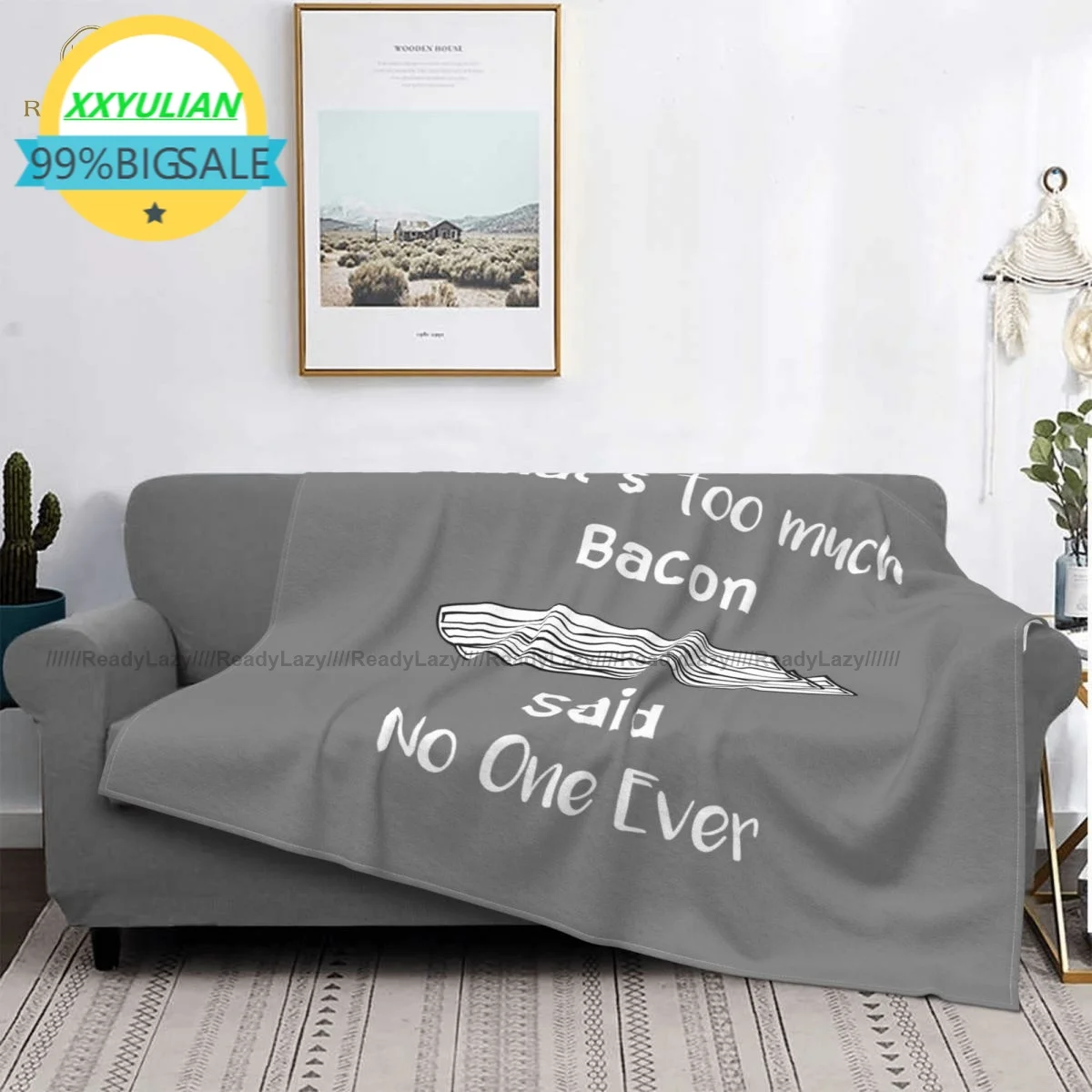 

Bacon Blanket Cheap Fuzzy Bedspread Fleece Meditation Soft Blanket