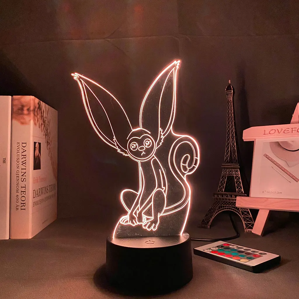 

3D Night Light Anime Avatar The Last Airbender Momo Led Lamp for Home Decor Birthday Gift