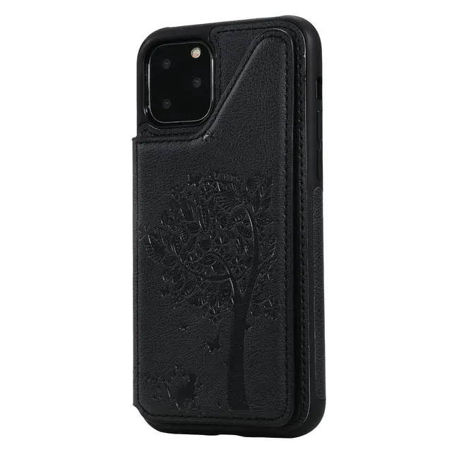 Черный Магнитный кошелек Etui для нового iPhone 11 чехол Coque iPhone 11 Pro Max кожаный флип-чехол для Coque iPhone XI Max чехол 11R Capa - Цвет: Черный