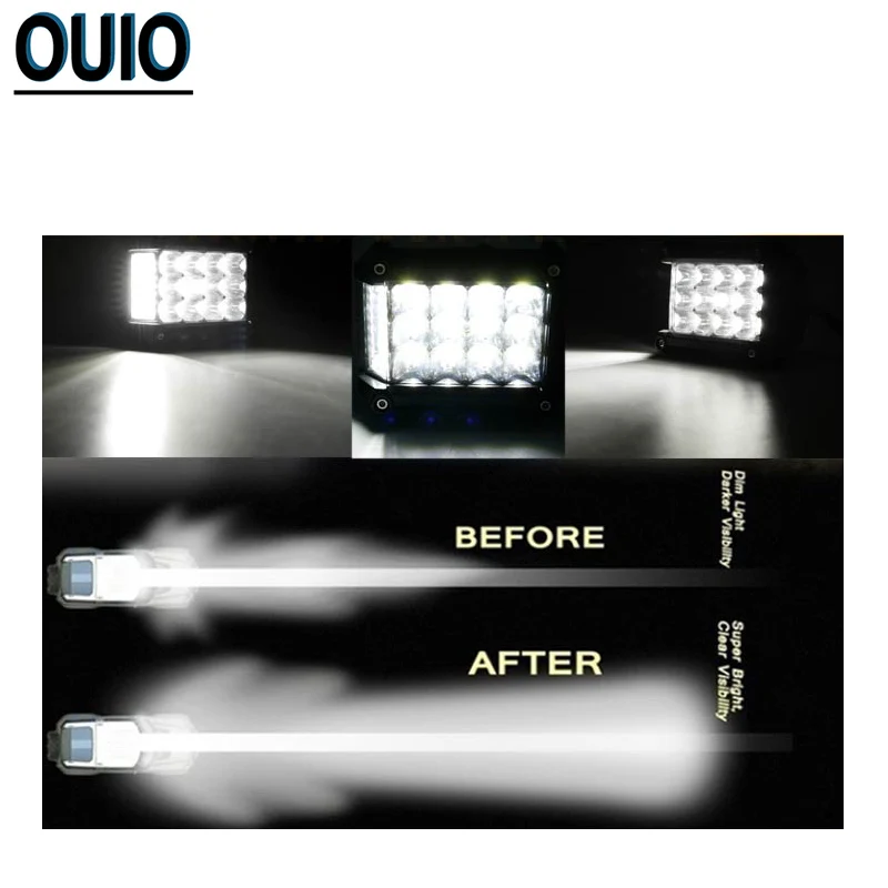 Боковой светящийся светодиодный светильник Бар Offroad 72 Вт рабочий 12 в 24 В LED