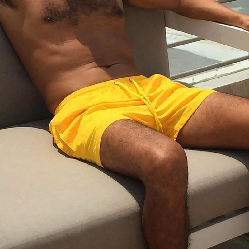 Мужские повседневные шорты стильные хлопковые однотонные пляжные размера плюс