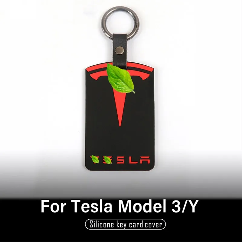 

Силиконовый чехол для автомобильного ключа Tesla Model 3 S X Y, защитная крышка, черный чехол-брелок, автомобильный значок, декоративные аксессуары...