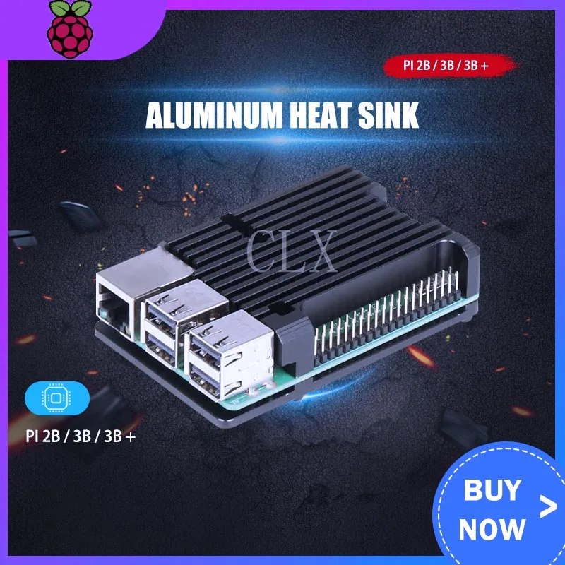 

Raspberry pi Shell Box Raspberry pi general aluminum alloy heat dissipation shell for Raspberry pi 2B/3B/3B+