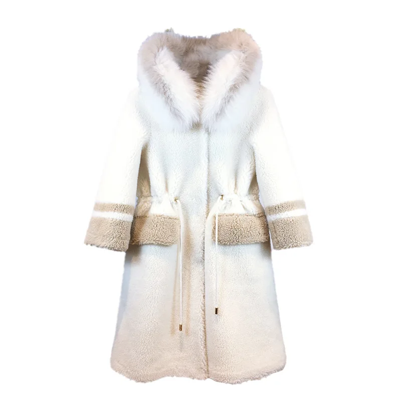 

2020 winter Korean version of imitation fox fur lamb fur fur one loose and comfortable beautiful elegant women's coat jacket
