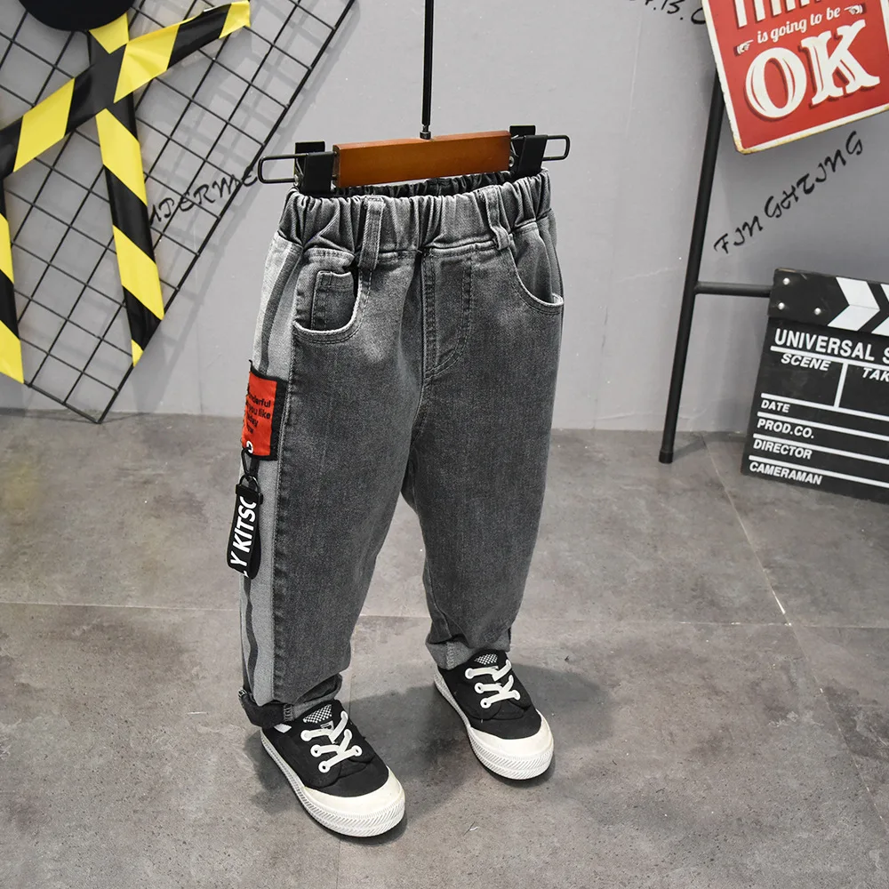 

2020 Kids Boys Jeans Fashion Clothes Casual Patchwork Denim pants Clothing Children Baby Boy Popular Cowboy Long Trousers AS40