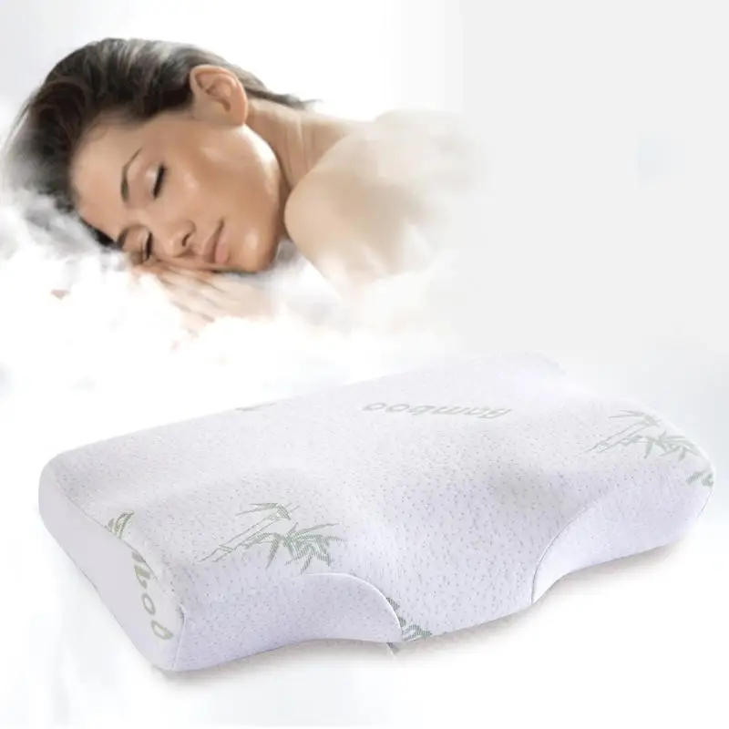 Bamboo Memory Foam Bedding Pillow Neck Protection Slow Rebound Pillows Cervical Health Care Pain Release | Дом и сад