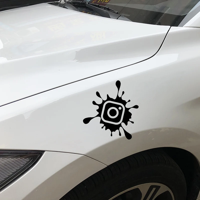 

YJZT 15.7X17CM Creative Splash Icon Whole Body Decoration Scratch Occlusion Car Sticker C25-1240