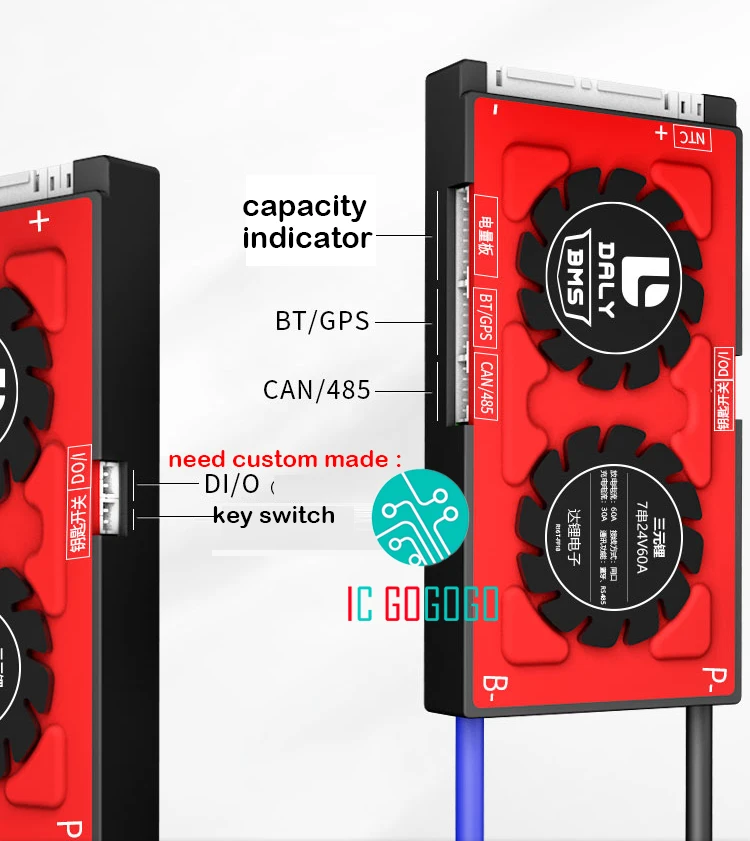DALY Smart 8S 24V Lifepo4 литиевая батарея Защитная плата 3 2 V BMS 30A 40A 60A непрерывный баланс