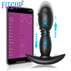 Фаллоимитатор Thrusting с Bluetooth, анальные секс-игрушки для мужчин, женщин, мужчин, Вибраторы с дистанционным управлением через приложение, Анальная пробка, массажер простаты, мастурбатор для геев