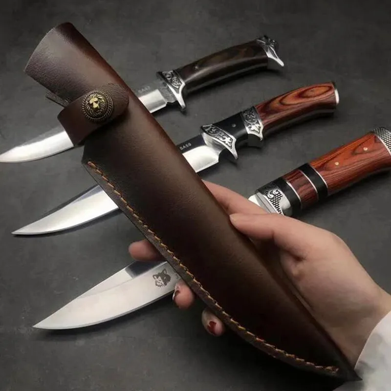 Outdoor Portable Hunting Straight Knife Wrapper Leather Set EDC Army Scabbard Cutter Protective Cover | Спорт и развлечения