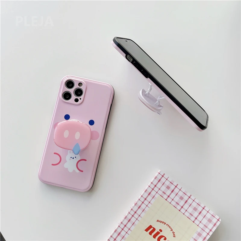 Одежда для сна с милыми и забавными Pig Nose держатель телефона чехол iPhone 12 11 Pro Max X XR XS