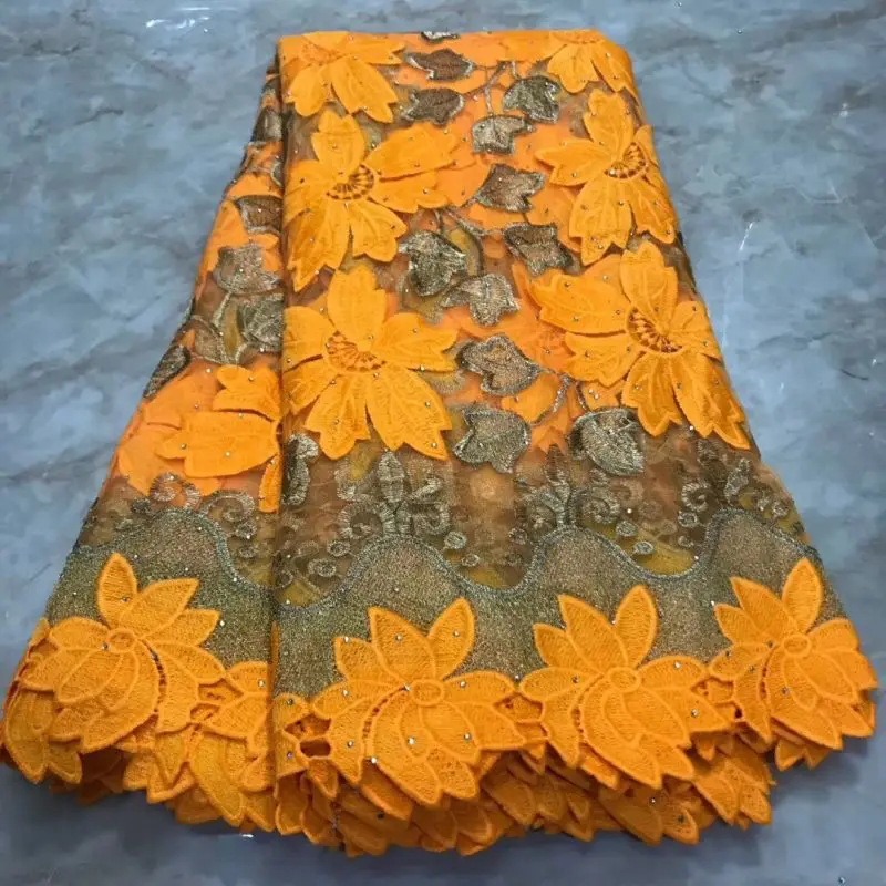 Розовая Кружевная Сетка с гипюровой доской Высококачественная африканская