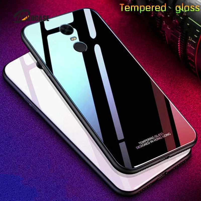 

Tempered Glass Case For Xiaomi Redmi Note 5 4X 4 5a Pro Prime 4a 6 6a Luxury Protective Cover For Mi max 3 A1 A2 5X 6X 8 SE
