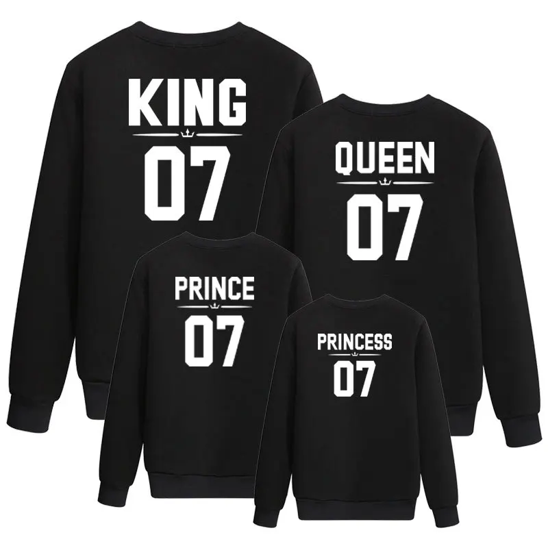 Семейная одежда King queen для папы мамы и меня дочки сына рождественские новогодние