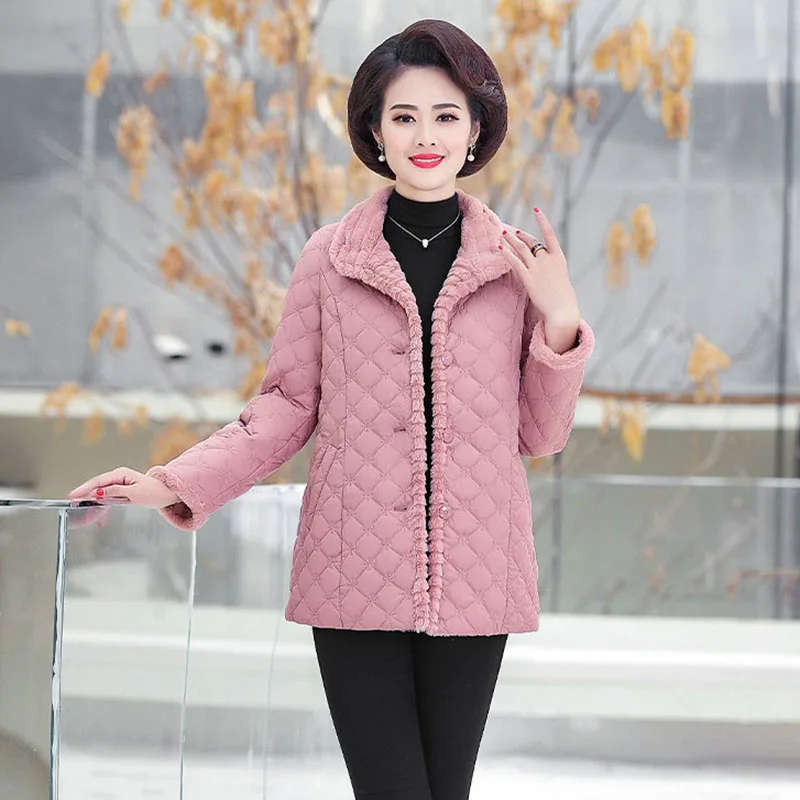 Высококачественное пуховое пальто из хлопка куртка для женщин среднего возраста