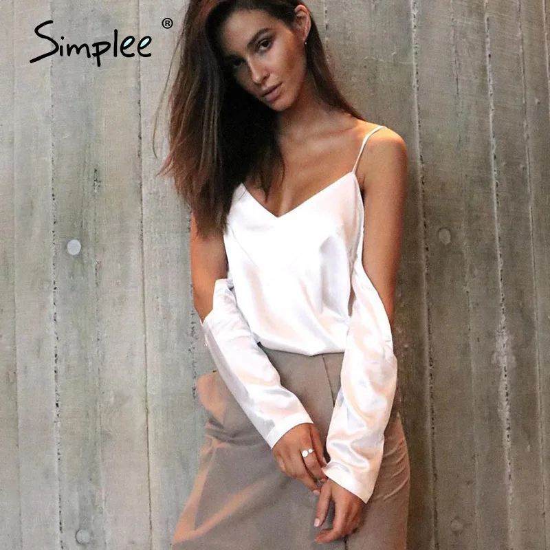 Женская атласная майка с вырезами v-образным вырезом и открытой спиной вечерние