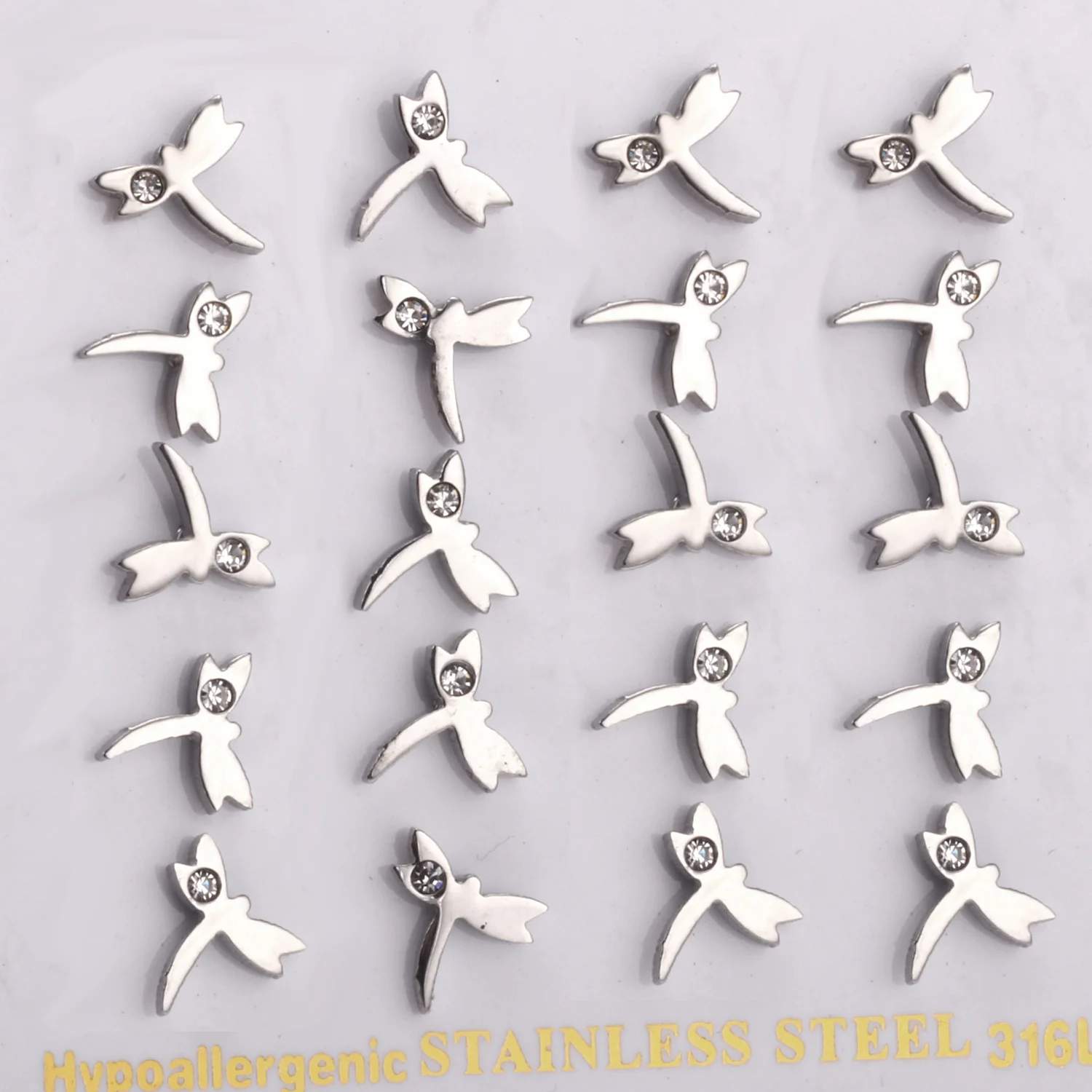 Женские серьги гвоздики из нержавеющей стали 10 парт| |