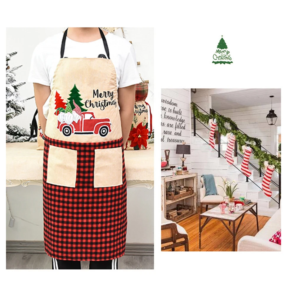 Фартук Кухонный для новогодней елки без рукавов 82*63 см|Ограждение дерева| |