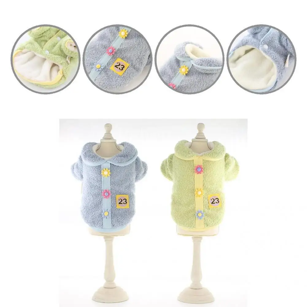 

Colorful Flower Accessories Comfy Puff Sleeve Doll Collar Dog Cats Coat for Festival