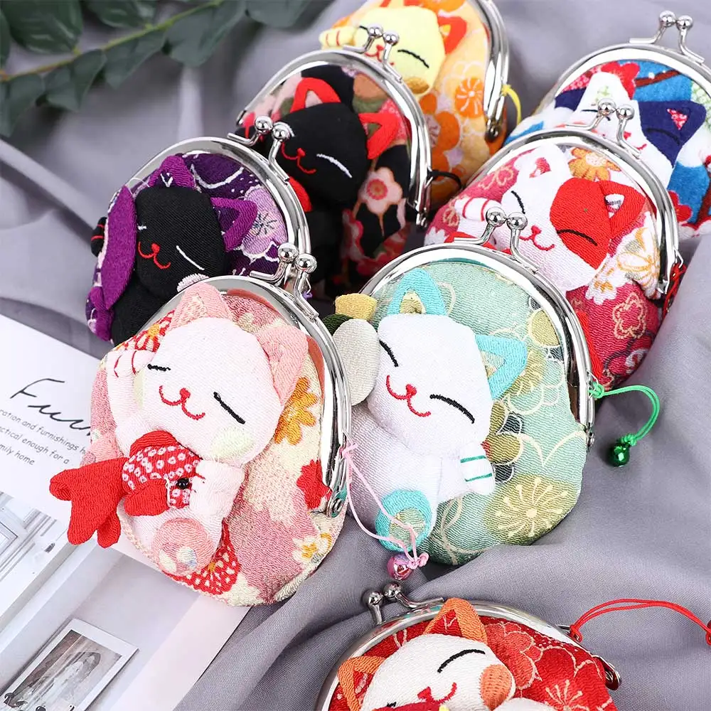 1 шт. кошелек для мелочи в японском стиле милое кимоно с мультяшным рисунком на