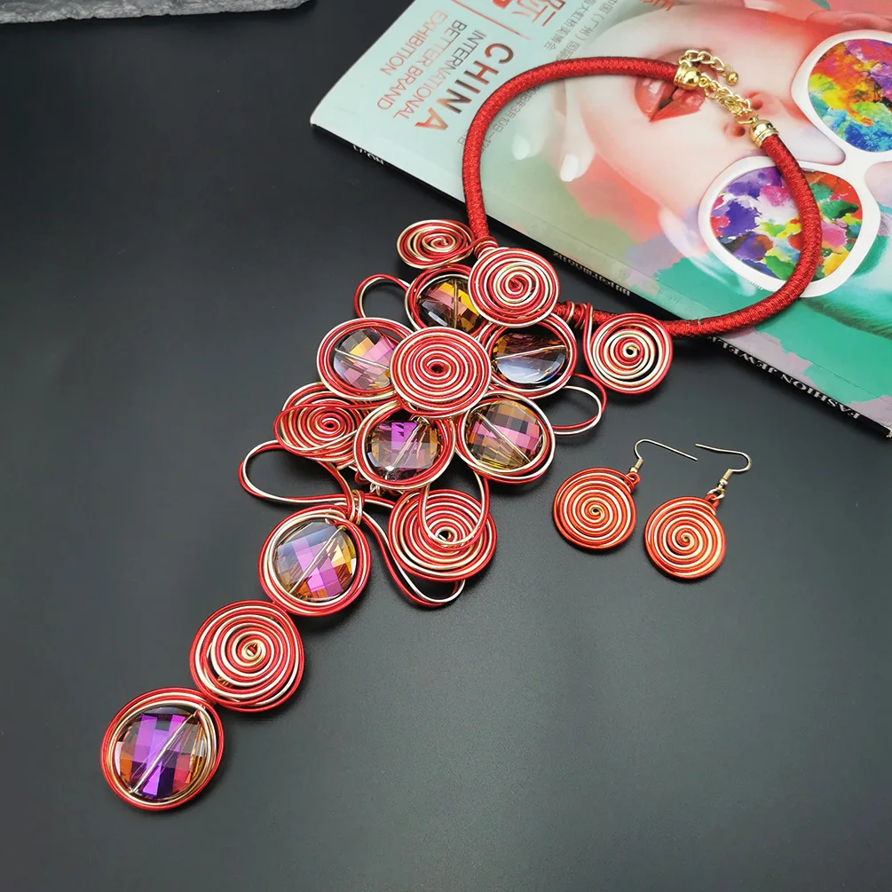 MANILAI ручной работы Африканское ожерелье для женщин Золотая Толстая кружевная