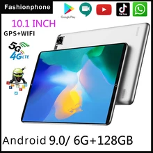 Newest WiFi Tablet PC 10.1 Inch 6G+128GB Ten Core 4G Network Tablet Android 9.0 Dual SIM Dual Camera Buletooth Call Phone Tablet