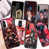dororo and mio fundas shockproof case for redmi note 10 9 9s 8 8t 7 pro black soft cover for redmi 9a 9c 8 8a shell silicone tpu