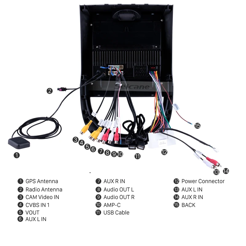 Автомобильный радиоприемник с навигацией Seicane Android 9 1 GPS для Kia Soul 2015 7 дюйма HD 768*1024