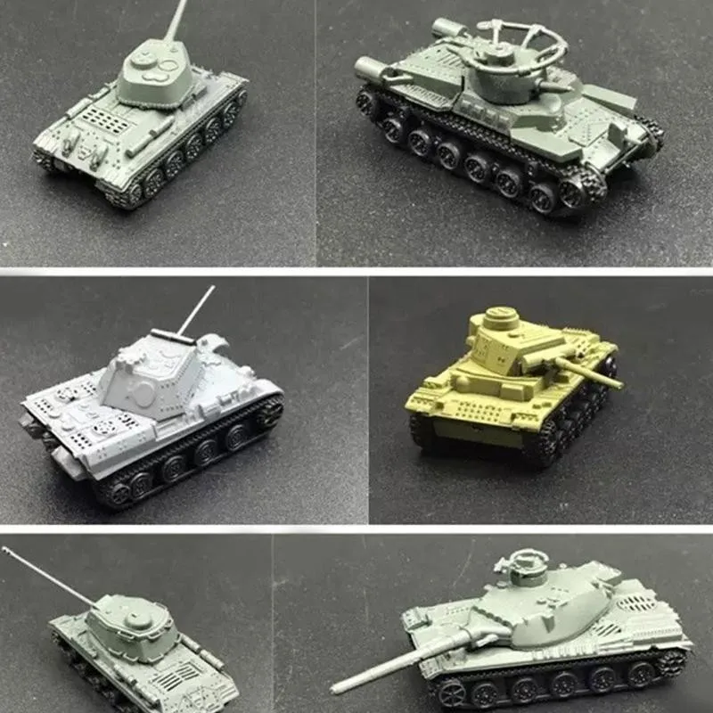 Сборный танк в масштабе 1/144 модель 4D T-34/85 AMX-30MAIN |