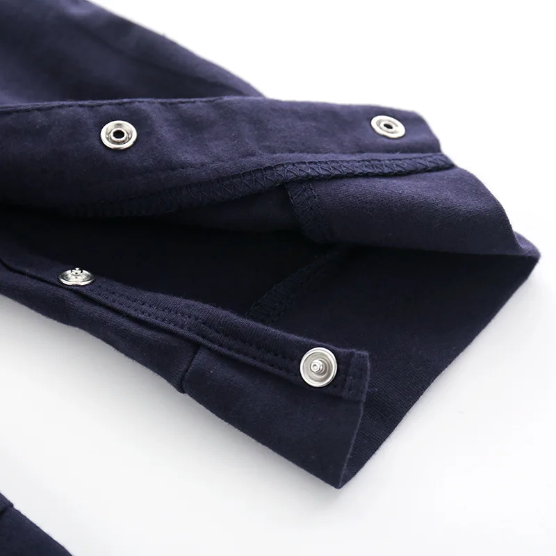 Одежда для новорожденных с рисунком медведя комбинезоны длинными рукавами