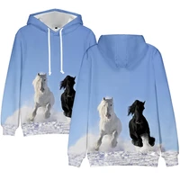 cute horse 3d print hoodies boysgirls streetwear equus caballus hoody equus sweatshirts unicorn pullover fashion casual clothes