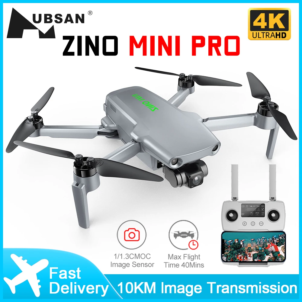 Hubsan ZINO Mini PRO GPS Дрон 4K 3 осевой карданный профессиональный HD с камерой фонарик WIFI FPV