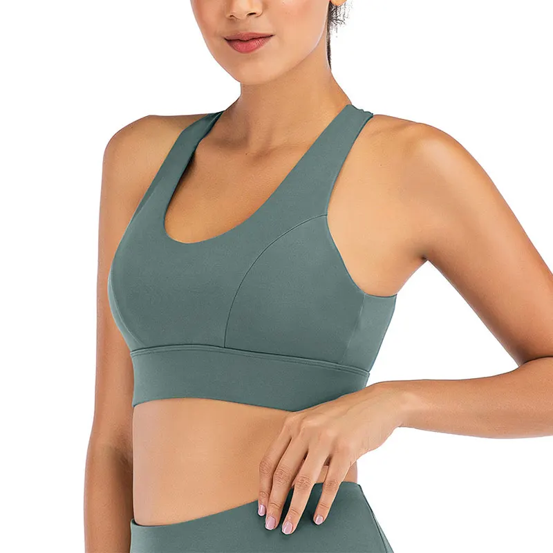 

Hot Workout Sports Bras for Women Running Yoga Top Fitness Backless Clothes with Pad MVI-ing