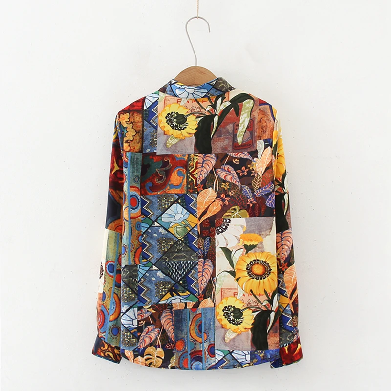 Женская блузка с длинными рукавами, блузка с принтом подсолнухов и масляных красок, весна-лето 2020 от AliExpress WW