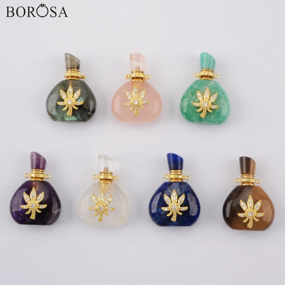BOROSA подвеска в виде бутылки для духов из натурального камня новый дизайн разъем