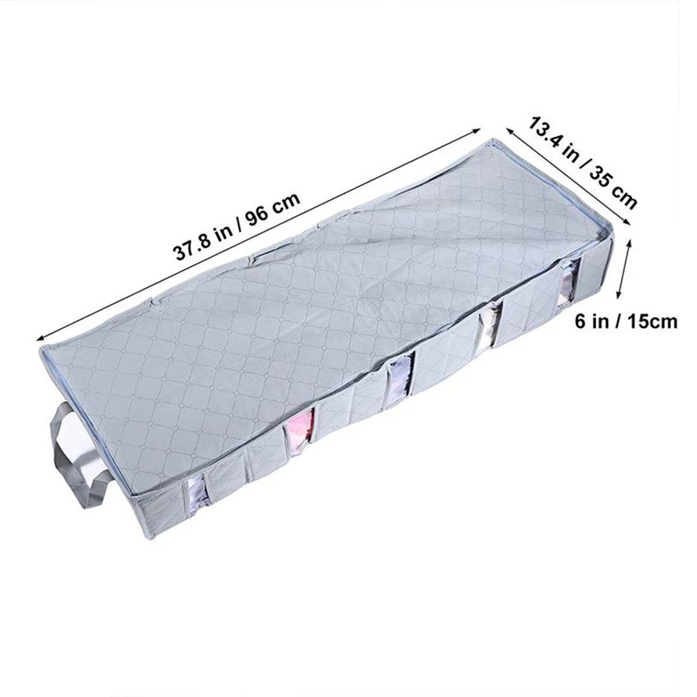 

Home and Living Organizer 53L Large Capacity Under Bed Clothes Storage Box Folding Organizer with Zipper