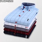 Dudalinas Мужская рубашка брендовая одежда мужская рубашка с длинным рукавом Sergio K Aramy клетчатая приталенная рубашка Женская Повседневная рубашка мужская одежда