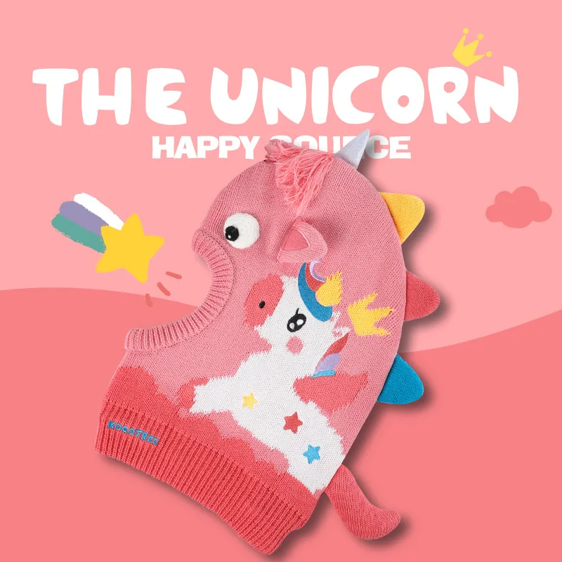 

Winter baby girl Boys Hat Beanie neckerchief earflaps Cap cartoonanimal Dinosaur elk Cute Soft Warm Hats Child Czapka zimowa