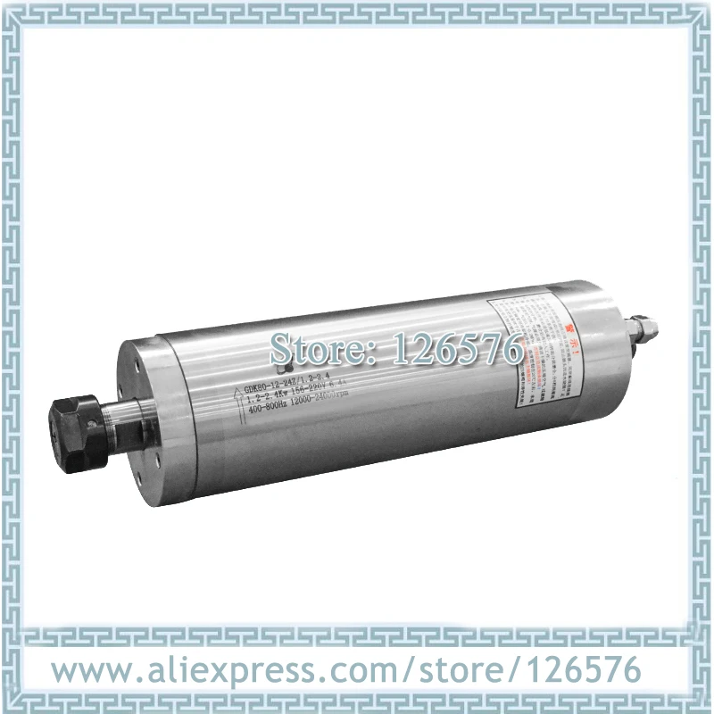 Двигатель шпинделя GDK80-12-24Z/1 2-2 4 12000-24000 об/мин кВт ER20 подшипника AC220V с водяным
