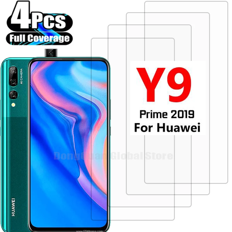 

4Pcs Tempered Glass for Huawei Y9 Prime 2019 P smart Z Honor 9X pro Screen Protector on Huawei Y9 Prime Y9s Tempered Glass Film
