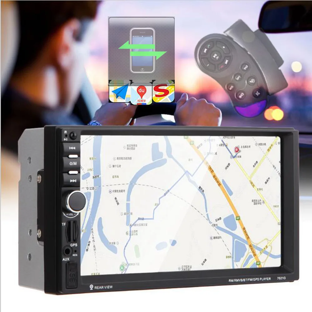 Автомагнитола 7021G 2 Din 7 дюймов TFT MP5 плеер USB Bluetooth Авто Видео дистанционное
