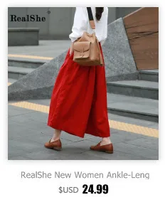 RealShe/женские брюки с высокой талией, на шнуровке, на молнии, однотонные женские брюки,, весна-осень, повседневные Модные обтягивающие брюки для женщин