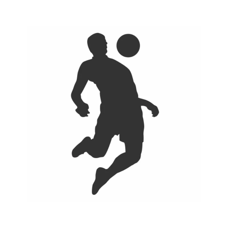 Виниловая наклейка для футбольных игроков черный/серебристый BA512|Наклейки на