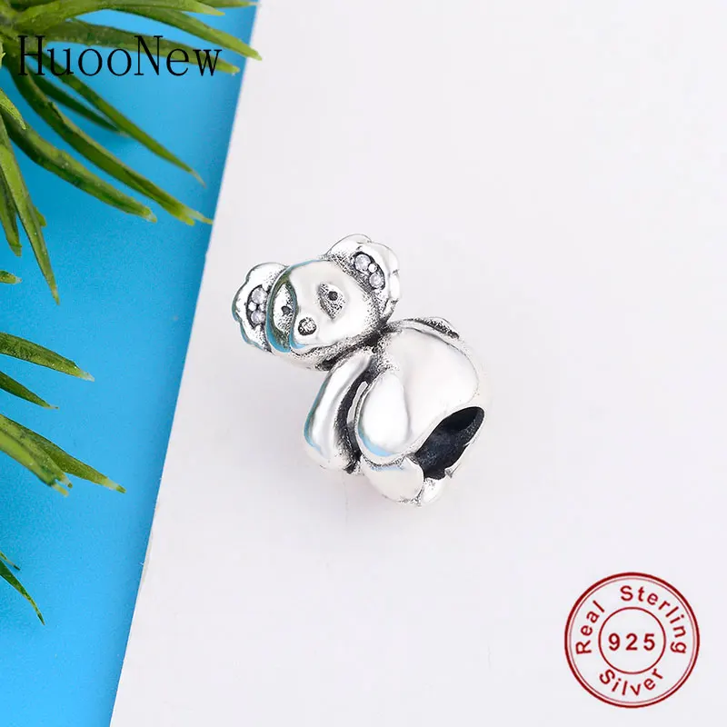 Оригинальный браслет Pandora 100% Серебро 925 пробы с животными коала из бисера для