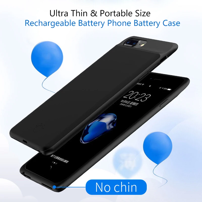 Ультратонкий чехол для зарядки аккумуляторов 2500/3700/5000/7000 мА/ч iPhone 6 7 8 6s Plus