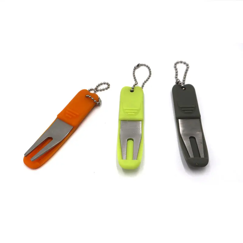 1 шт. Новое поступление резиновый чехол + SS304 аксессуары для гольфа зеленая вилка