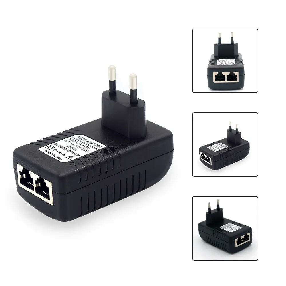 Инжектор POE 10/100 м сеть Ethernet инжектор 220V 48V коммутатор питания через Ethernet Мощность POE InjectorUS/EU/UK