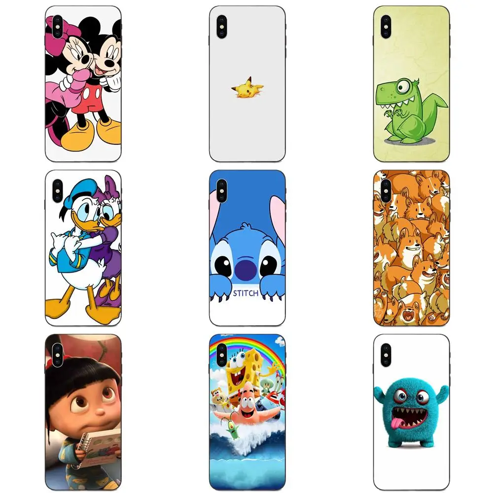 Сотовый телефон из ТПУ с милым мультяшным рисунком для Xiaomi Redmi Note 3 3S 4 4A 4X 5 5A 6 6A 7 7A