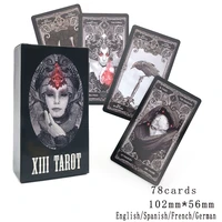 xiii dark tarot cards deck board game english spanish french german mysterious divination fate personal use card game part