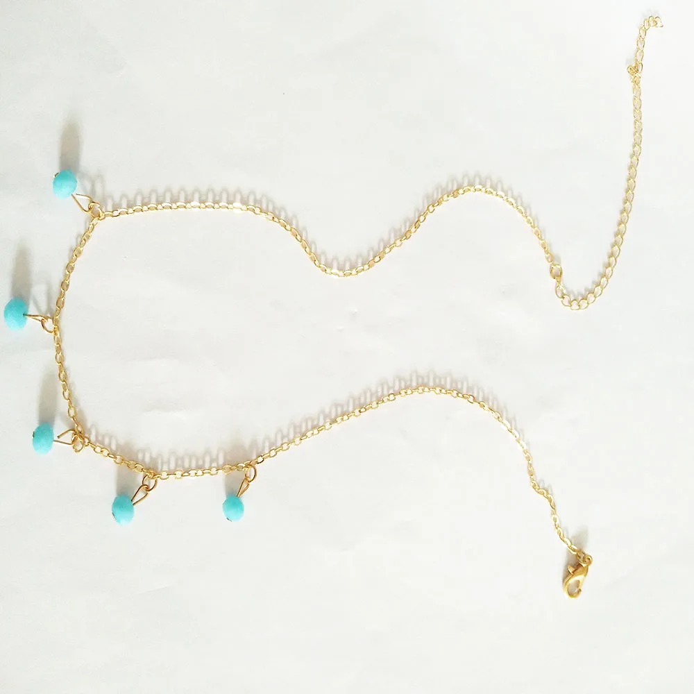 2020 модное ожерелье богемные ювелирные изделия с синим кристаллом прямые продажи